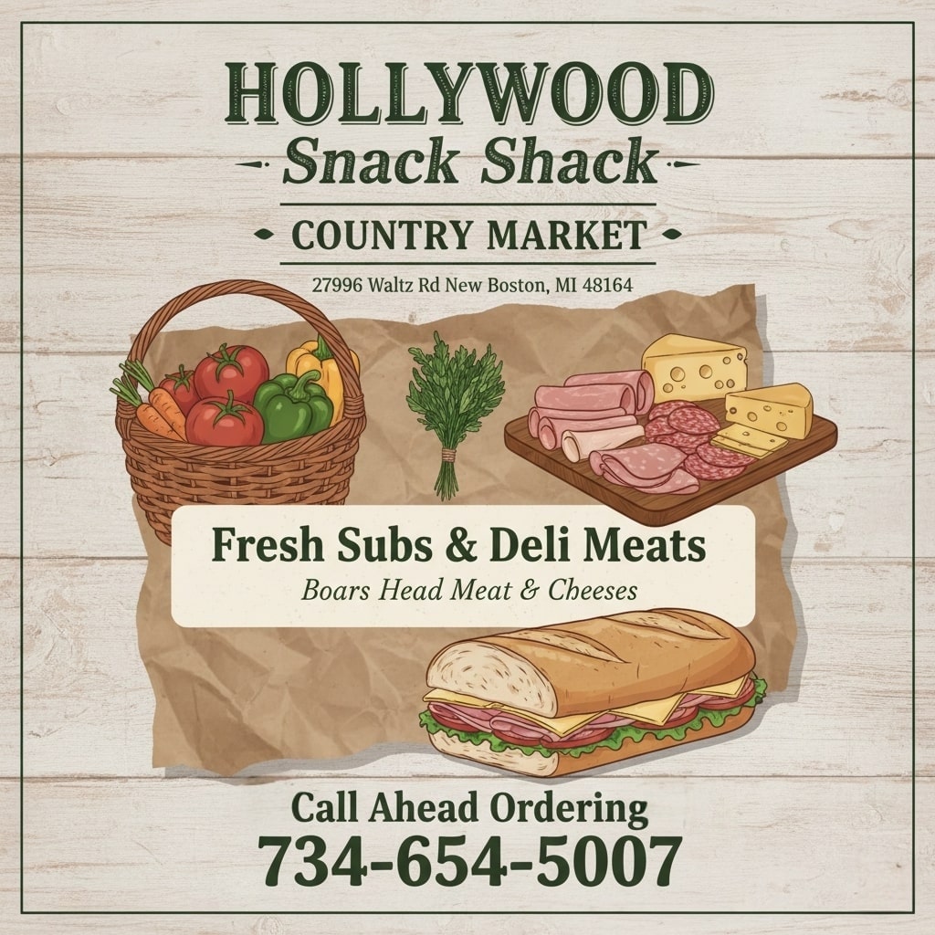 Hollywood Snack Shack Special Promotion - Fresh sandwiches and daily specials